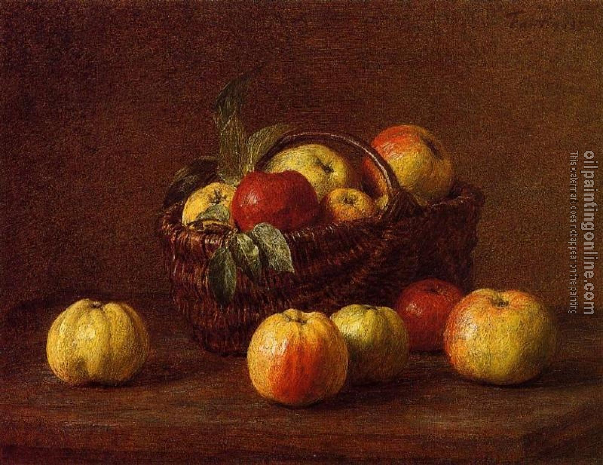 Fantin-Latour, Henri - Apples in a Basket on a Table